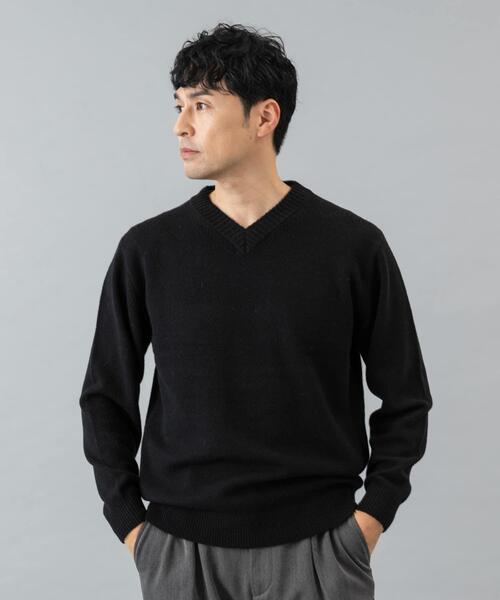 URBAN RESEARCH ROSSO MEN（アーバンリサーチロッソメン）の「『XLサイズあり』ハミルトンラムズウールVネックニット（ニット/セーター・メンズ・ネイビー/ブルー/ベージュ系その他/ベージュ/ブラック/チャコールグレー/ホワイト・X-LARGE/SMALL/LARGE/MEDIUM）」の15枚目の写真