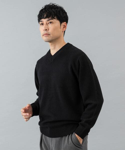 URBAN RESEARCH ROSSO MEN（アーバンリサーチロッソメン）の「『XLサイズあり』ハミルトンラムズウールVネックニット（ニット/セーター・メンズ・ネイビー/ブルー/ベージュ系その他/ベージュ/ブラック/チャコールグレー/ホワイト・X-LARGE/SMALL/LARGE/MEDIUM）」の16枚目の写真