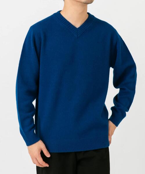 URBAN RESEARCH ROSSO MEN（アーバンリサーチロッソメン）の「『XLサイズあり』ハミルトンラムズウールVネックニット（ニット/セーター・メンズ・ネイビー/ブルー/ベージュ系その他/ベージュ/ブラック/チャコールグレー/ホワイト・X-LARGE/SMALL/LARGE/MEDIUM）」の8枚目の写真