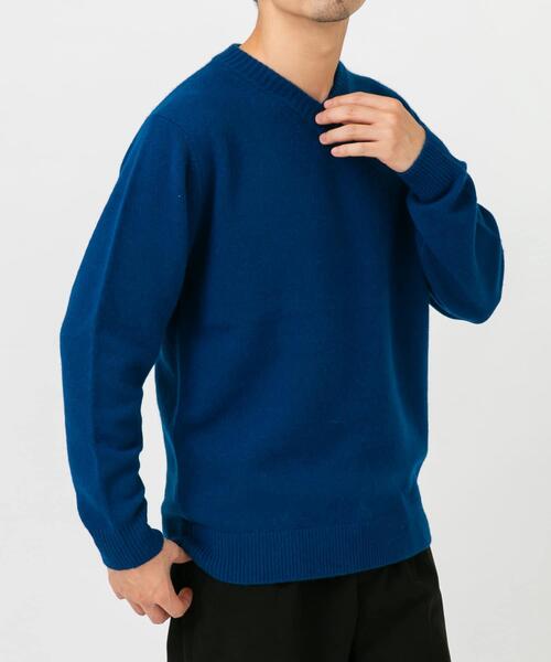 セール】『XLサイズあり』ハミルトンラムズウールVネックニット