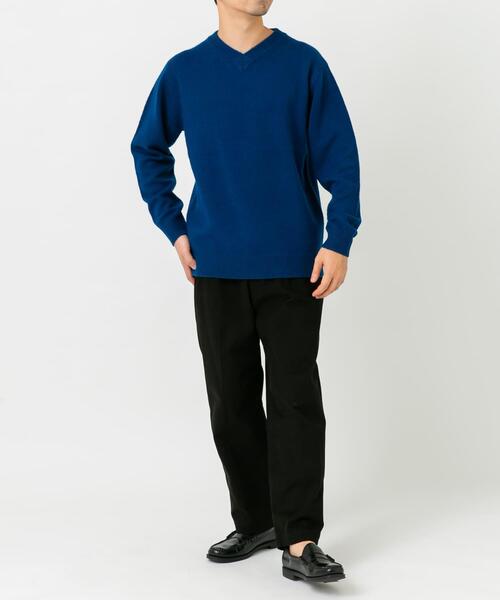 セール】『XLサイズあり』ハミルトンラムズウールVネックニット