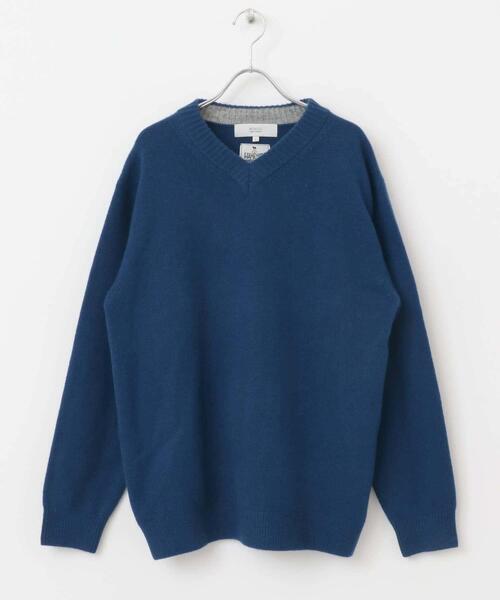 URBAN RESEARCH ROSSO MEN（アーバンリサーチロッソメン）の「『XLサイズあり』ハミルトンラムズウールVネックニット（ニット/セーター・メンズ・ネイビー/ブルー/ベージュ系その他/ベージュ/ブラック/チャコールグレー/ホワイト・X-LARGE/SMALL/LARGE/MEDIUM）」の18枚目の写真