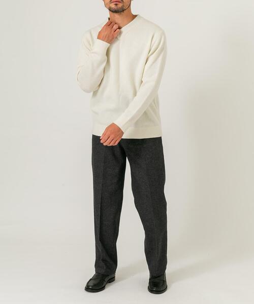 セール】『XLサイズあり』ハミルトンラムズウールVネックニット