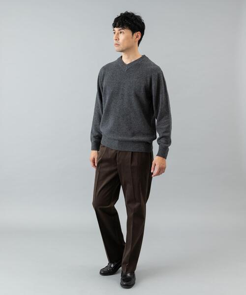 セール】『XLサイズあり』ハミルトンラムズウールVネックニット