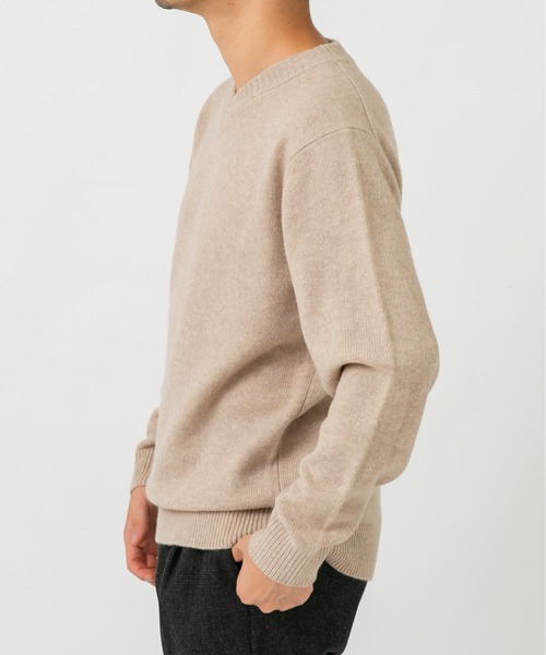 セール】『XLサイズあり』ハミルトンラムズウールVネックニット