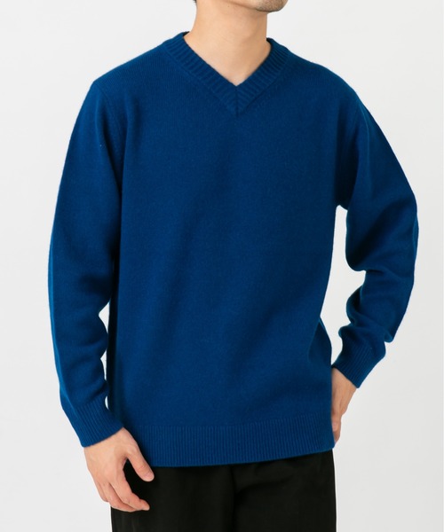 XLサイズあり』ハミルトンラムズウールVネックニット（ニット