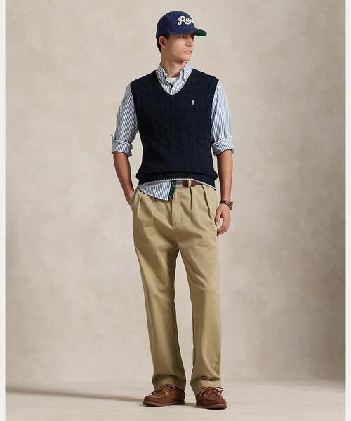 POLO RALPH LAUREN（ポロ ラルフ ローレン）の「ケーブルニット コットン セーター ベスト（ベスト・メンズ・マルチ・XL/L/M/S/XXL）」の3枚目の写真