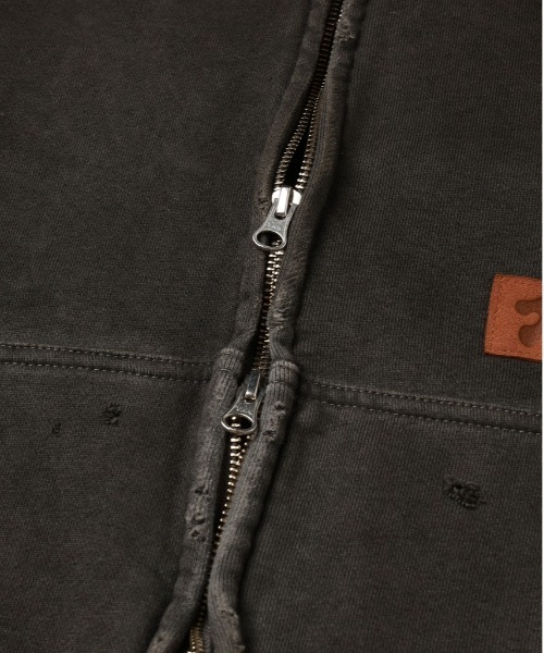 Jieda(ジエダ)の「DAMAGE PATCH ZIP HOODIE(パーカー・メンズ・ブラック/ブラウン・1/2)」の16枚目の写真