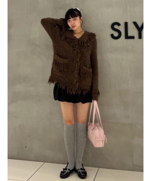 SLY(スライ)の「BALLOON S/SK バルーン ショートスカート 秋服 冬服(スカート・レディース・杢グレー/ブラック・1/2)」の12枚目の写真