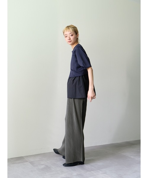 DOLLUPOOPS(ドールアップウップス)の「ヘリンボーンプリーツイージーパンツ(その他パンツ・レディース・カーキ/ブラック・38)」の18枚目の写真