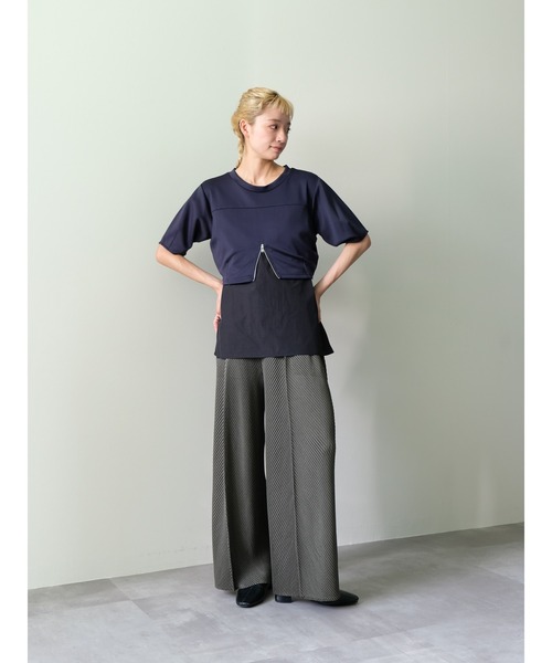 DOLLUPOOPS(ドールアップウップス)の「ヘリンボーンプリーツイージーパンツ(その他パンツ・レディース・カーキ/ブラック・38)」の19枚目の写真