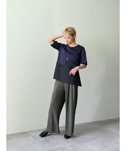 DOLLUPOOPS(ドールアップウップス)の「ヘリンボーンプリーツイージーパンツ(その他パンツ・レディース・カーキ/ブラック・38)」の20枚目の写真