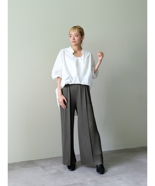 DOLLUPOOPS(ドールアップウップス)の「ヘリンボーンプリーツイージーパンツ(その他パンツ・レディース・カーキ/ブラック・38)」の21枚目の写真