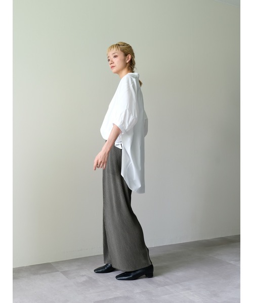 DOLLUPOOPS(ドールアップウップス)の「ヘリンボーンプリーツイージーパンツ(その他パンツ・レディース・カーキ/ブラック・38)」の22枚目の写真