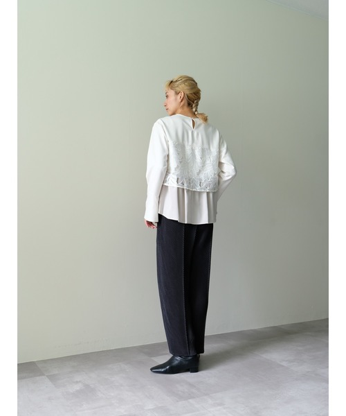 DOLLUPOOPS(ドールアップウップス)の「ヘリンボーンプリーツイージーパンツ(その他パンツ・レディース・カーキ/ブラック・38)」の13枚目の写真