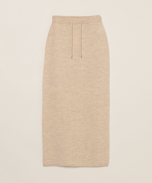 three dots(スリードッツ)の「ウールカシミヤ スカート(スカート・レディース・ヘザーグレー/グレー系その他/ブラック・SMALL/MEDIUM)」の1枚目の写真