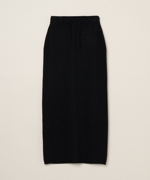 three dots(スリードッツ)の「ウールカシミヤ スカート(スカート・レディース・ヘザーグレー/グレー系その他/ブラック・SMALL/MEDIUM)」の2枚目の写真