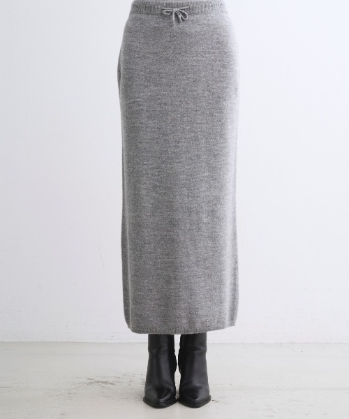 three dots(スリードッツ)の「ウールカシミヤ スカート(スカート・レディース・ヘザーグレー/グレー系その他/ブラック・SMALL/MEDIUM)」の12枚目の写真