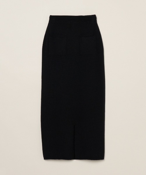three dots(スリードッツ)の「ウールカシミヤ スカート(スカート・レディース・ヘザーグレー/グレー系その他/ブラック・SMALL/MEDIUM)」の5枚目の写真