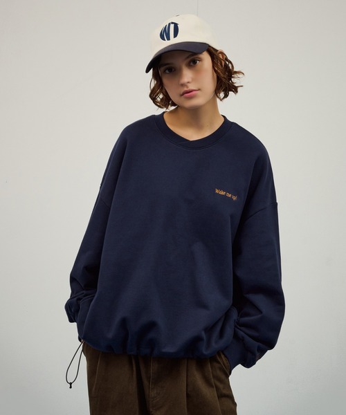 WETTEMPT(ウィテンプト)の「EMBROIDERY LOGO SWEAT / ロゴ刺繍スウェット(スウェット・メンズ・ネイビー/ブラック/グレー・SMALL/MEDIUM/LARGE)」の3枚目の写真