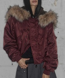 FANCY CLUB(ファンシークラブ)のA'GEM/9 × .kom 『FANCY CLUB/ファンシークラブ』 EYELET FUR MA-1/アイレット ファー MA-1(MA-1)