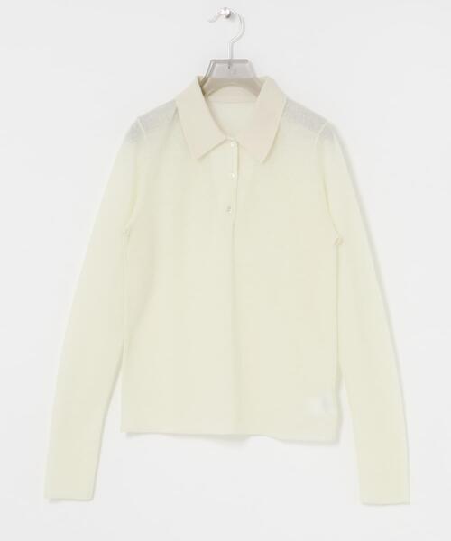 URBAN RESEARCH（アーバンリサーチ）の「ウールジャガードシャツカラートップス（シャツ/ブラウス・レディース・ブラック/ブラウン/オフホワイト・FREE）」の11枚目の写真