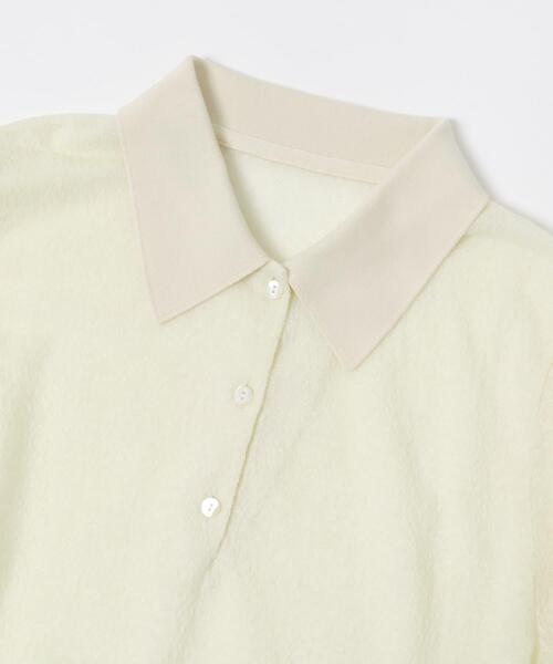 URBAN RESEARCH（アーバンリサーチ）の「ウールジャガードシャツカラートップス（シャツ/ブラウス・レディース・ブラック/ブラウン/オフホワイト・FREE）」の12枚目の写真