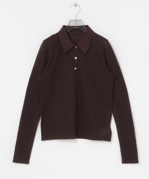 セール】ウールジャガードシャツカラートップス（シャツ/ブラウス