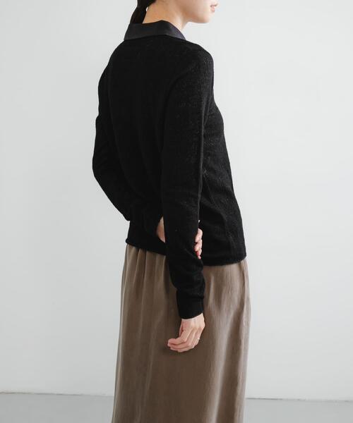 URBAN RESEARCH(アーバンリサーチ)の「ウールジャガードシャツカラートップス(シャツ/ブラウス・レディース・ブラック/ブラウン/オフホワイト・FREE)」の22枚目の写真