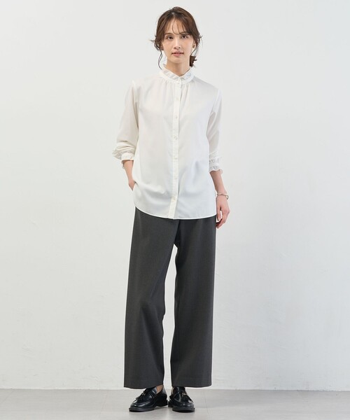J.PRESS(ジェイプレス)の「SOFTサーモ2way ストレート パンツ(その他パンツ・レディース・グレー系/ベージュ系/ネイビー系・T17/T15/T13)」の10枚目の写真