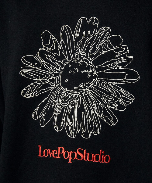 PUBLUX(パブリュクス)の「PUBLUX/パブリュクス LOVE POP STUDIO FLOWER EMBROIDERY SWEAT(限定展開)(スウェット・メンズ・ライトグレー/ネイビー/ブラック・SMALL/MEDIUM/LARGE)」の17枚目の写真