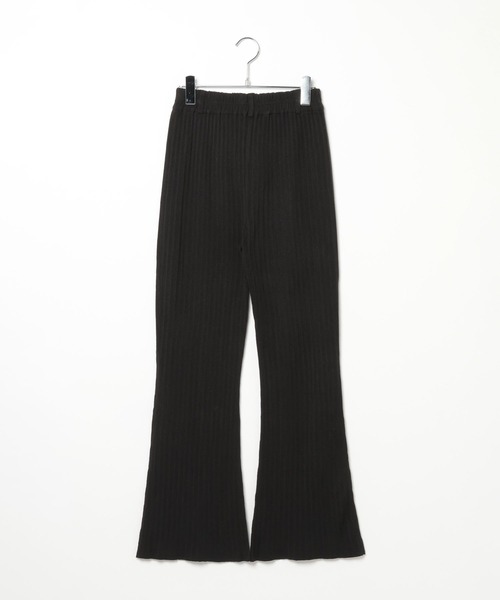 PAGEBOY（ページボーイ）の「ニットフレアパンツ（その他パンツ・レディース・ブラック/グレー・FREE）」の3枚目の写真