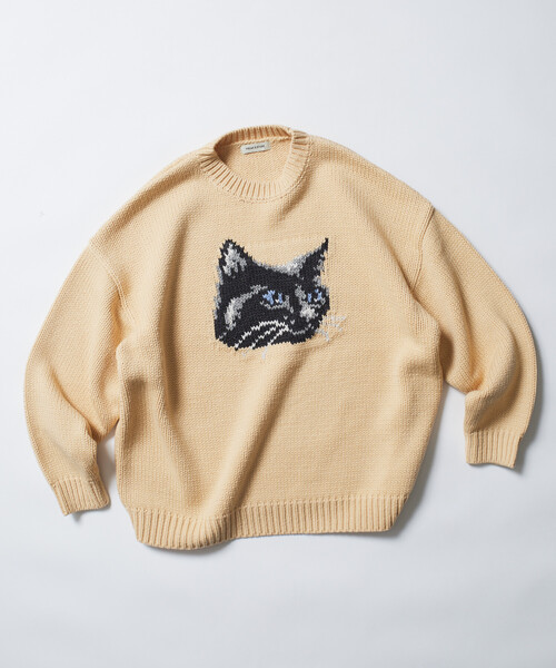 セール】限定展開 リラックスフィット キャットモチーフ ローゲージ