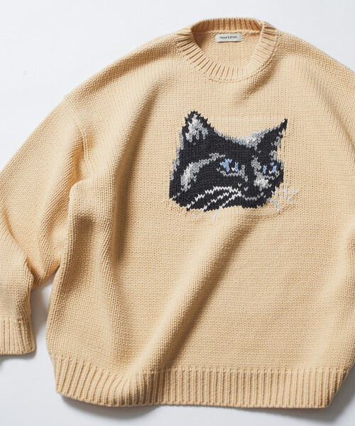 セール】限定展開 リラックスフィット キャットモチーフ ローゲージ