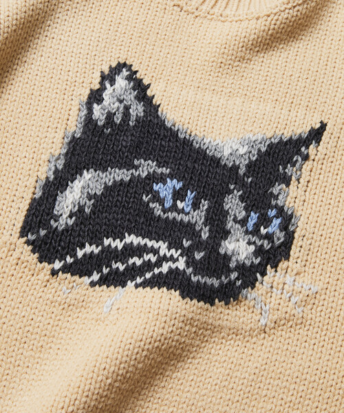 セール】限定展開 リラックスフィット キャットモチーフ ローゲージ