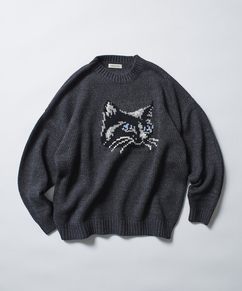 セール】限定展開 リラックスフィット キャットモチーフ ローゲージ