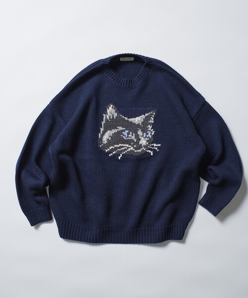 セール】限定展開 リラックスフィット キャットモチーフ ローゲージ