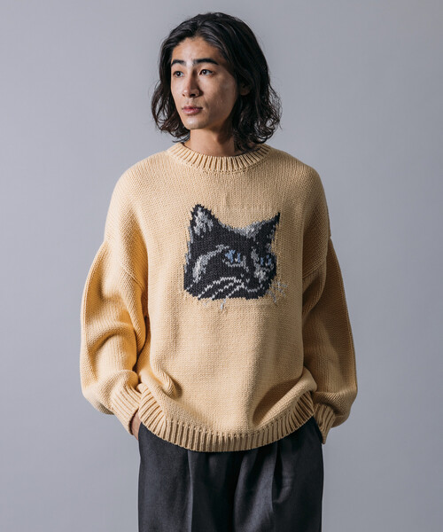 セール】限定展開 リラックスフィット キャットモチーフ ローゲージ