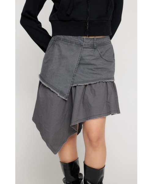 LAGUA GEM(ラグアジェム)の「ASYMMETRY DRAPE COTTON スカート(スカート・レディース・カーキ/グレー・MEDIUM/SMALL/X-SMALL)」の13枚目の写真