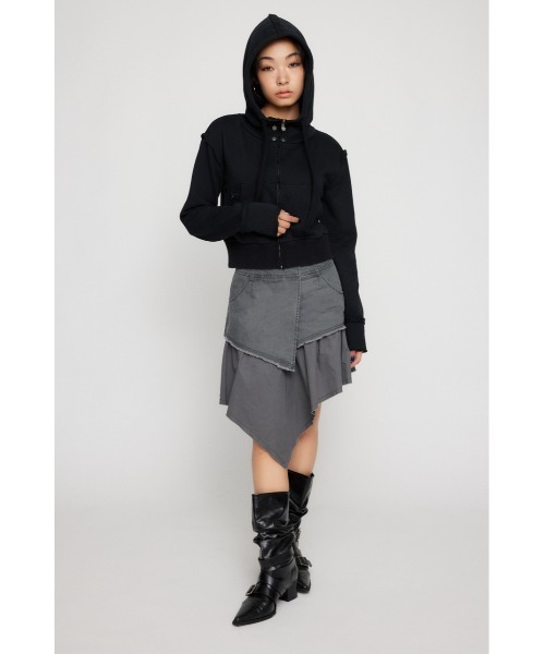 LAGUA GEM(ラグアジェム)の「ASYMMETRY DRAPE COTTON スカート(スカート・レディース・カーキ/グレー・MEDIUM/SMALL/X-SMALL)」の14枚目の写真