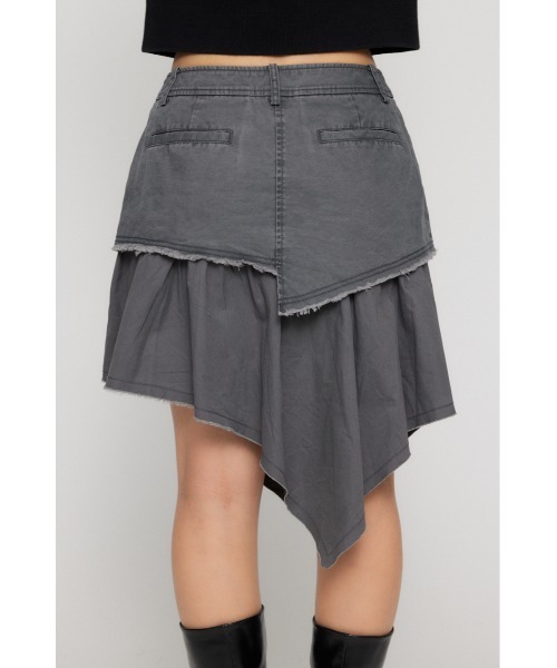 LAGUA GEM(ラグアジェム)の「ASYMMETRY DRAPE COTTON スカート(スカート・レディース・カーキ/グレー・MEDIUM/SMALL/X-SMALL)」の17枚目の写真