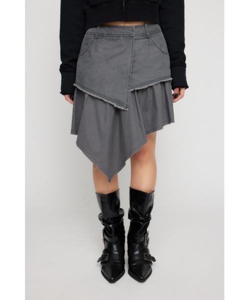 LAGUA GEM(ラグアジェム)の「ASYMMETRY DRAPE COTTON スカート(スカート・レディース・カーキ/グレー・MEDIUM/SMALL/X-SMALL)」の11枚目の写真