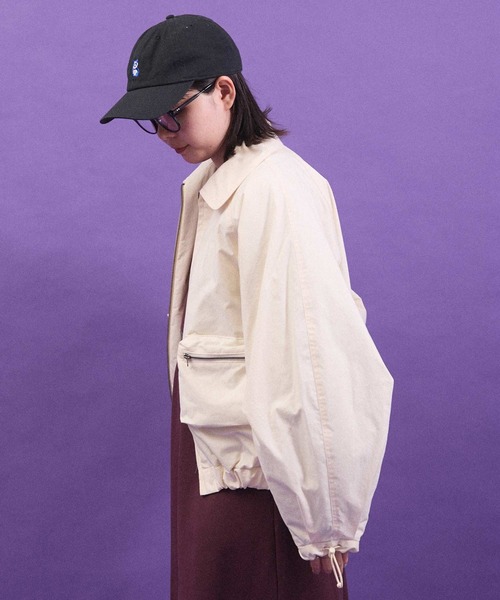 I am I in fact...(アイアムアイインファクト)の「EVO DOWN W ZIP ブルゾン(ダウンジャケット/コート・レディース・ベージュ/スミクロ/オフホワイト・FREE)」の7枚目の写真