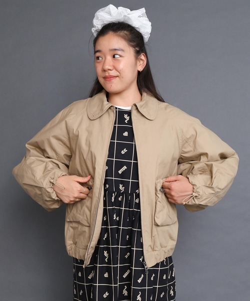 I am I in fact...(アイアムアイインファクト)の「EVO DOWN W ZIP ブルゾン(ダウンジャケット/コート・レディース・ベージュ/スミクロ/オフホワイト・FREE)」の12枚目の写真