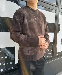 G-STAR | Loose Jacquard Knit/オーバーサイズジャガード編みカモフラージュニットセーター(ニット/セーター)