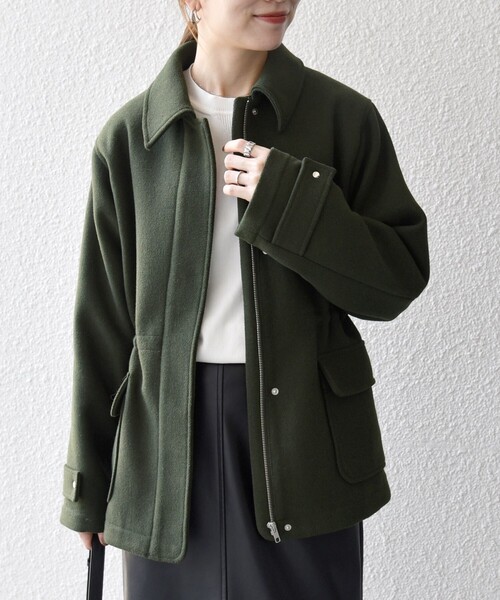 セール】SHIPS any: メルトン ジップ フィールド コート（その他