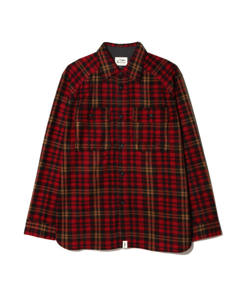 MANASTASH(マナスタッシュ)の「MANASTASH/マナスタッシュ/FLEECE PLAID CPO SHIRT(シャツ/ブラウス・メンズ・レッド/ネイビー・S/M/XL/L)」の7枚目の写真