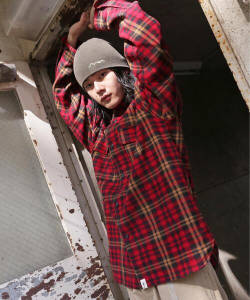 MANASTASH(マナスタッシュ)の「MANASTASH/マナスタッシュ/FLEECE PLAID CPO SHIRT(シャツ/ブラウス・メンズ・レッド/ネイビー・S/M/XL/L)」の6枚目の写真