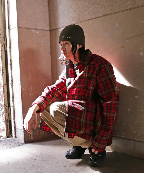 MANASTASH(マナスタッシュ)の「MANASTASH/マナスタッシュ/FLEECE PLAID CPO SHIRT(シャツ/ブラウス・メンズ・レッド/ネイビー・S/M/XL/L)」の4枚目の写真