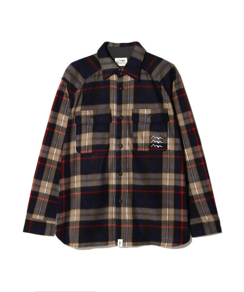 MANASTASH(マナスタッシュ)の「MANASTASH/マナスタッシュ/FLEECE PLAID CPO SHIRT(シャツ/ブラウス・メンズ・レッド/ネイビー・S/M/XL/L)」の8枚目の写真